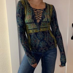 Free People Paisley Long Sleeve